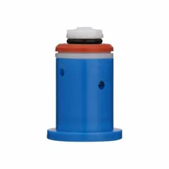 Metal metering faucet cartridge designed for use with hot and cold water. Includes seals for reliable operation. Suitable for commercial metering faucet applications.