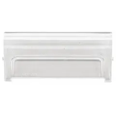 Clear plastic window designed for use with 14 3/4 in wide Hang and Stack Bins. Allows visual inspection of stored contents without opening the container. Compatible with QUANTUM STORAGE SYSTEMS model QUS250. Commonly used in industrial storage and warehouse organization.