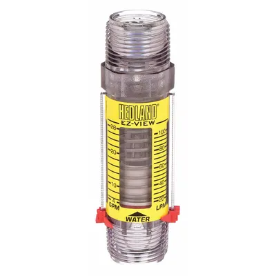 HEDLAND Mechanical Flowmeter: Flow Meter, Scale, Variable Area, Inline, Universal - Inline Flowmeters for Water
