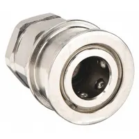 This SNAP-TITE EA Series hydraulic quick-connect coupling body features a 316 stainless steel construction with nitrile seals. Designed for quick, leak-free connection and disconnection in hydraulic systems, it is suited for applications requiring corrosion resistance. Coupling size is 1/4 inch
