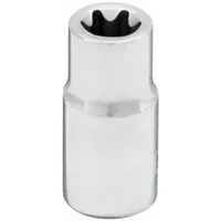 WESTWARD Socket: 1/4 in Drive Size, E7 Socket Size, External Torx, Std, Chrome, 1 7/32 in Overall Lg