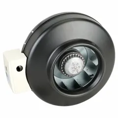 This Dayton inline duct fan is designed for general-purpose ventilation in commercial or industrial duct systems. It moves air through 10-inch ductwork, exhausting fumes, heat, or stale air from workshops, warehouses, or plant areas. The unit delivers a maximum airflow of 630 cfm at 0.000 in SP, operates on 120V AC single-phase power, and includes a mounting bracket. Its IP54 rating protects against dust and splashes, making it suitable for semi-harsh environments.