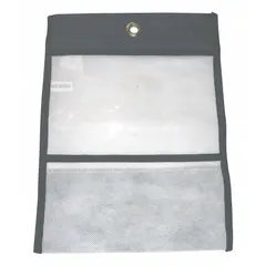 White nylon evidence bag with top grommet closure, designed for secure storage and transport of handguns. Used by law enforcement and forensic teams to maintain chain of custody and prevent contamination during investigations.