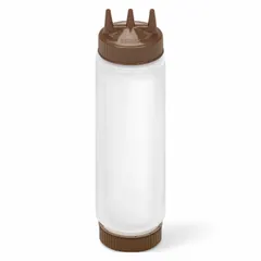 This 24 oz squeeze bottle is designed for dispensing condiments, sauces, and oils in food service settings. It features a 2 1/8 in opening diameter and 10 3/4 in overall height. NSF Certified and dishwasher safe for repeated use.