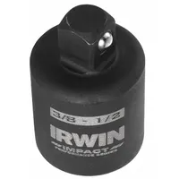 IRWIN Socket Adapter: 1/2 in Input Drive Size, Black Oxide, 3/8 in Output Drive Size, Square (MPN 1877498)
