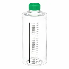 Polystyrene Roller Bottle, 2 L, Sterile, with Cap
