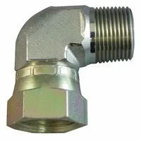 Hydraulic Hose Adapter: 1 in x 1 in Fitting Size, Female x Female, NPTF x NPTF, Swivel, 90° Elbow (MPN 2250-16-16S)