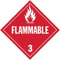 STRANCO INC DOT Container Placard: Flammable, 10 3/4 in x 10 3/4 in, 10 3/4 in Label Ht, 10 PK (MPN DOTP-0034-V10)