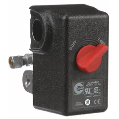 CONDOR USA, INC Pressure Switch: Std, 20 psi – 105 psi, (4) 1/4" NPT, 80 psi / 100 psi ON/OFF (MPN 11EC2E). Key specifications — attr1027655: Diaphragm; attr434202: CONDOR USA, INC; attr1027685: (4) 1/4" NPT; attr1027686: Standard; attr1027690: Auto/Off.
