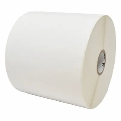 ZEBRA Barcode Printer Labels: 4 in Label Wd, 4 in Label Ht, White, 1 in Core Dia. - Desktop Direct Thermal Labels