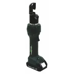 The GREENLEE ETS12LX11 is a cordless bolt cutter powered by Makita 18V LXT batteries. It includes a charger and two 2 Ah batteries. Designed for cutting 4 AWG Alumoweld one-time disposable locks, it is suitable for utility, telecom, and construction applications.