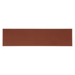 This shim stock sheet is made of brown vinyl, ungraded and plain, measuring 5 inches wide by 20 inches long with a thickness of 0.01 inches. Width and length tolerances are +/-0.063 inches; thickness tolerance is +/-5%. It is used for precision alignment, gap filling, and leveling in industrial machinery and equipment.