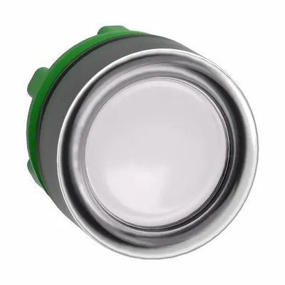 SCHNEIDER Flush Push Button: 22 mm Mounting Size, Non-Metallic - Illuminated Flush-Mount Push-Button Operators