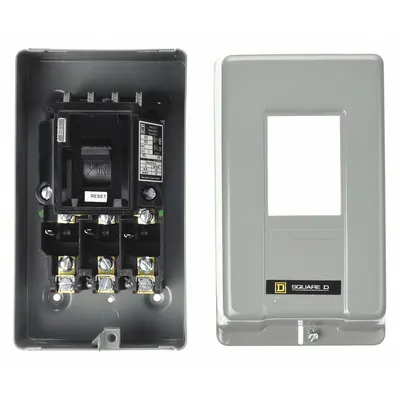 SQUARE D Manual Motor Starter: Non-Reversing, 3 Poles, 18 A, NEMA Size M-0 - Enclosed Non-Reversing Starters with Thermal Overloads
