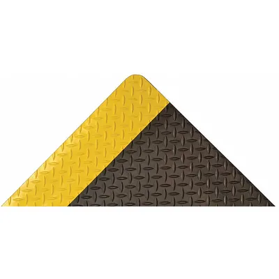 NOTRAX Antifatigue Runner: Diamond Plate, 2 ft x 75 ft, 9/16 in Thick - Welding Safe Antifatigue Mats