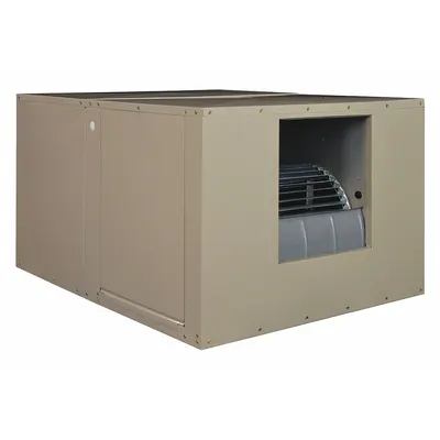 MASTERCOOL Ducted Evaporative Cooler: 1,650 sq ft, 28 in x 42 in x 49 in, 12 in Pad Thick - Single-Inlet Residential Ducted Evaporative Coolers