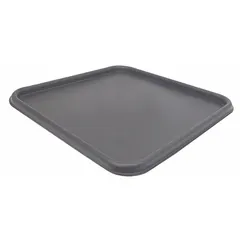 Polyethylene mortar pan measuring 29 inches in overall length and width. Used in masonry applications for holding and mixing mortar, suitable for bricklaying, block work, and stone setting.