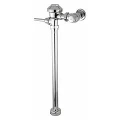 Manual flush valve for service sinks, toilets, and urinals. 6.5 gallons per flush, top-spud configuration with 24-inch rough-in. Includes vandal-resistant stop cap.