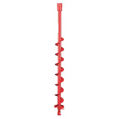 ECHO Earth Auger: 36 in Overall Lg, 3 in Overall Dia, Steel, Powder Coated - Earth Auger Bits