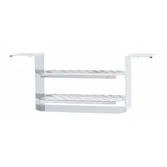 This IKA test tube rack is constructed from stainless steel, offering corrosion resistance for laboratory use. It accommodates up to 47 tubes, providing organized storage during sample handling, centrifugation preparation, and general lab workflow.