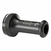 Solid bore nozzle with rigid base, constructed from aluminum. Features NST thread type and delivers a straight stream spray pattern. Used for high-flow water delivery in firefighting operations
