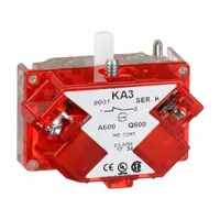 SCHNEIDER Contact Block: 30 mm Panel Mounting Size, 1NC, Momentary, 9001K/9001SK Series (MPN 9001KA3)