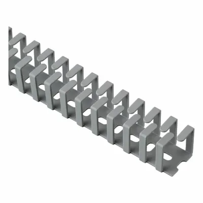 PANDUIT Flexible Duct: 2 in Nom Wd, 2 in Nom Ht, 0.3 in Slot Wd, Polypropylene - Flexible One-Piece Slotted Wiring Ducts