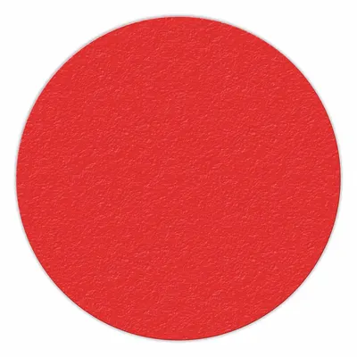 INCOM MANUFACTURING Floor Marking Tape: Circle, Solid, Red, No Legend, 6 in x 6 in, 0.58 mil Tape Thick - Circle-Shaped Floor Marking Tape