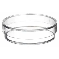 Petri Dish: 90 mm Dia, 15 mm Overall Ht, No Surface Treatment, Lid, Polystyrene, Sterile, Clear, Bag