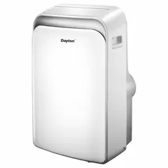 This Dayton portable air conditioner provides 12,000 BtuH cooling capacity for indoor spaces. It operates on 115V AC and includes an air filter. Suitable for spot cooling in areas such as offices, server rooms, or temporary work zones.