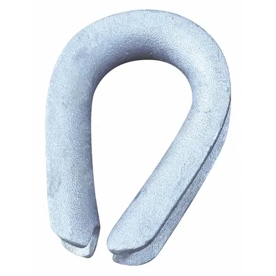 CROSBY Wire Rope Thimble: 3/8 in Compatible Rope Dia, Galvanized Steel/Stainless Steel - Thimbles