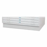 SAFCO PRODUCTS Flat File Cabinet Base: White, 1 1/2 in Overall Ht, 26 3/4 in Overall Dp, Closed Base (MPN 4995WHR)