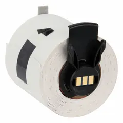 Vinyl danger precut label roll in black/red/white, with sizes 1 29/32 in x 4 in and 4 in x 1 29/32 in. Features acrylic adhesive for secure bonding. Compatible with BMP71 printer series (with Media Adapter). Used for facility safety identification, marking hazardous areas, equipment, or containers with clear danger warnings.
