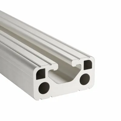 80/20 T-Slot Framing System: 15 Series, 10 ft Lg, 3/4 in x 1 1/2 in, Silver, Half-Single - Rectangular Grooved Inch Profiles