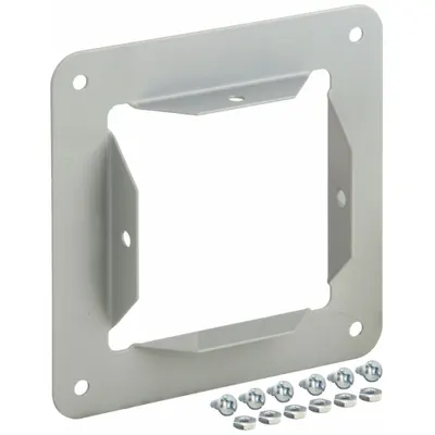 HOFFMAN Wireway Panel Adapter: 4 in Wd, 4 in Ht, 16 ga Gauge, 1, Without Knockouts - Box Connectors for Indoor Wireways
