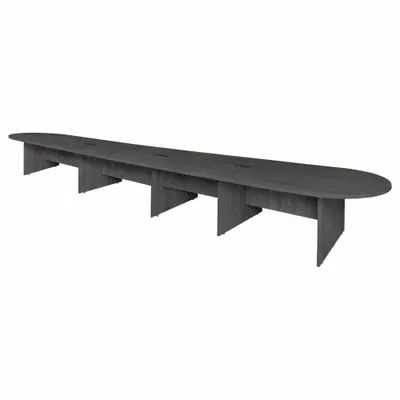 REGENCY Conference Table: Rectangle, Melamine, Ash Gray, 264 in Overall Lg, 52 in Overall Wd - Rectangular Conference Tables