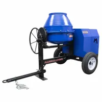 MARSHALLTOWN Gas-Powered Concrete Mixer: For use with Concrete, 6 cu ft Drum Capacity, Steel Drum (MPN MIX59289)