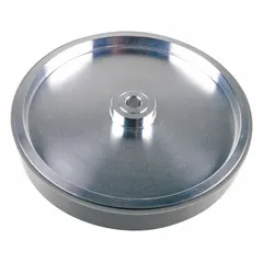 Aluminum measuring wheel with center screw mount and 10 mm mounting hole diameter. Designed for use with an encoder to convert rotational movement into linear distance data. Commonly applied in conveyor systems, cut-to-length machines, and material handling equipment for precise position feedback.