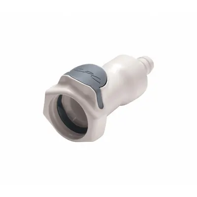 CPC Quick Connection Coupling: Straight, 3/8 in ID Size, Quick-Disconnect Coupler x Barbed - Polysulfone Quick-Disconnect Tube Fittings