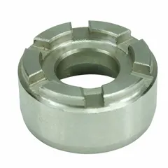 This retaining ring secures components on shafts or within housings in rotary gear pumps and similar industrial equipment. It is designed for use with Dayton brand machinery and compatible with manufacturer model number 4KHN7.