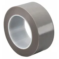 TAPECASE Film Tape: 1 in Wd, 36 yd Lg, 6.5 mil Thick, Silicone, Polytetrafluoroethylene Film, Gray