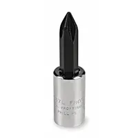 PROTO Socket Bit: 1/4 in Drive Size, Phillips Tip, #1 Tip Size, 1 13/64 in Overall Lg, Fixed Insert (MPN J4737)