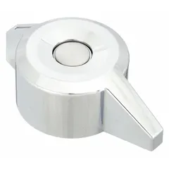 This metal lever handle features a chrome finish and is designed as a replacement part for Symmons faucets. It provides a standard lever interface for water flow and temperature adjustment in residential or commercial plumbing systems.