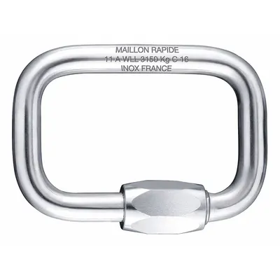 MAILLON RAPIDE Connecting Link: Quick Link, Steel, 1 1/2 in Overall Lg, 1 1/2 in Overall Wd - Wide-Body Square Threaded Locking Connecting Links