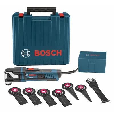 BOSCH Oscillating Tool Kit: 8,000 to 20,000, 3.6° Oscillation Angle, 5.5 A Current - Bosch Corded Oscillating Tools