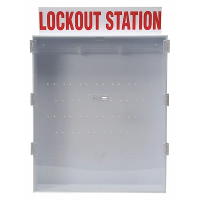 BRADY Unfilled Lockout Station, Polystyrene, Wall-Mounted, 6 Key Hooks, Small - Unfilled Lockout Stations