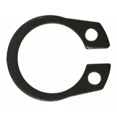 Retaining ring used in lift tables and pallet positioners to secure shafts or bearings, preventing axial movement of assembled parts. Compatible with part number 4ZC18G.