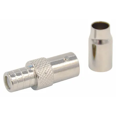 DOLPHIN COMPONENTS CORP Coaxial Connector: Female, Connector, Silver, Crimp-On (2 Piece), BNC - BNC Coaxial Connectors