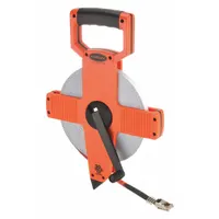 KESON Long Tape Measure: Manual, OTR-50M, Metric, 50 m, 2 mm, Plastic, Nonmagnetic Single Hook Tip