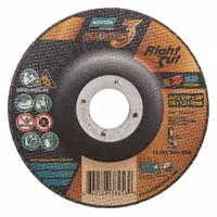 NORTON Depressed Center Cut-Off Wheel: Type 27, 4 1/2" x 1/16" x 7/8", Ceramic, 36 Grit (MPN 66252838456)